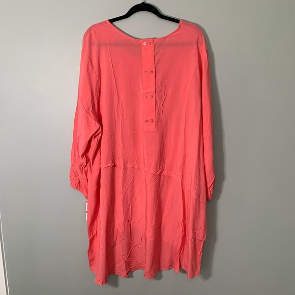 NEW Melissa McCarthy Seven7 lightweight long sleeve button detail shirt dress - Picture 6 of 10